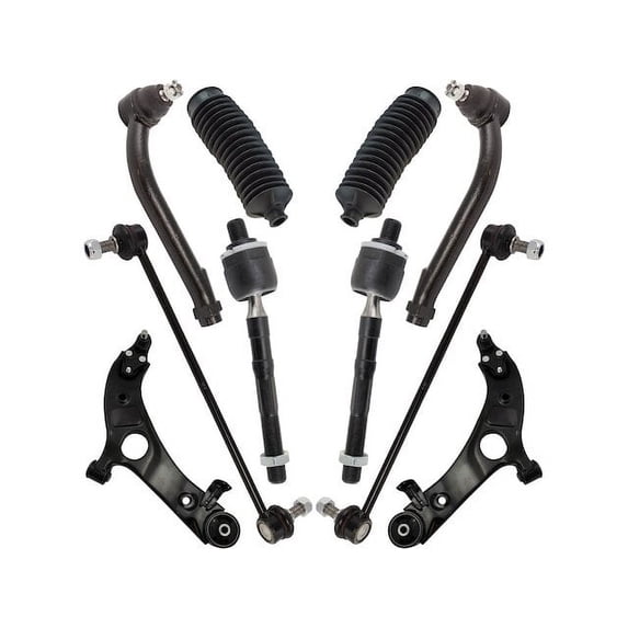 Front Control Arm Ball Joint Tie Rod and Sway Bar Link Kit 10 Piece - Compatible with 2013 - 2018 Hyundai Santa Fe Sport 2014 2015 2016 2017