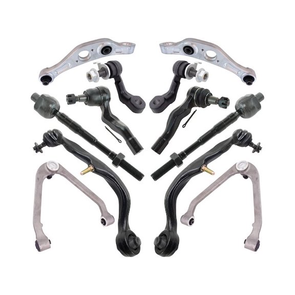 Front Control Arm Ball Joint Tie Rod and Sway Bar Link Kit 12 Piece - Compatible with 2005 - 2006 INFINITI G35 X