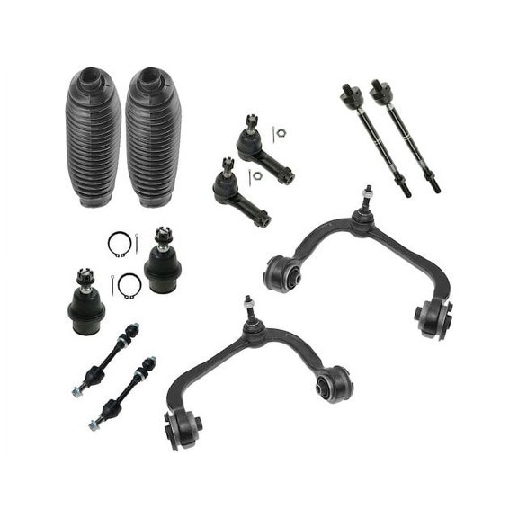 Front Control Arm Ball Joint Tie Rod and Sway Bar Link Kit 12 Piece - Compatible with 2006 - 2008 Lincoln Mark LT 4WD 2007