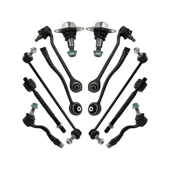 Front Control Arm Ball Joint Tie Rod and Sway Bar Link Kit 12 Piece - Compatible with 2011 - 2017 BMW X3 2012 2013 2014 2015 2016
