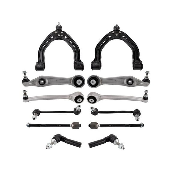 Front Control Arm Ball Joint Tie Rod and Sway Bar Link Kit 12 Piece - Compatible with 2012 - 2016 Tesla S 2013 2014 2015