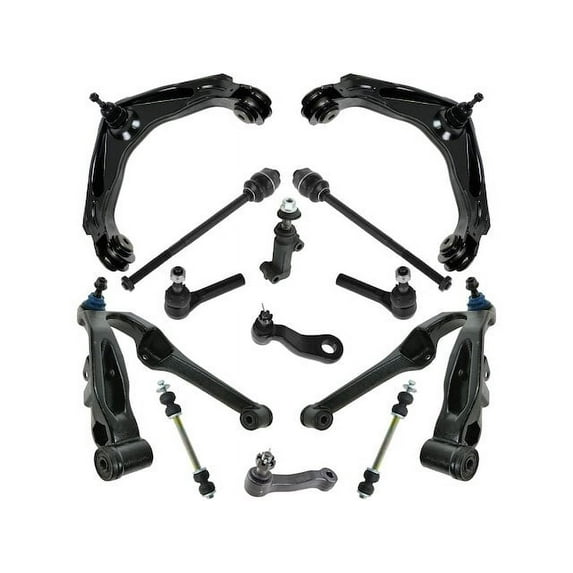Front Control Arm Ball Joint Tie Rod and Sway Bar Link Kit 13 Piece - Compatible with 2001 - 2004 Chevy Silverado 2500 2002 2003