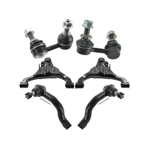 Front Control Arm Ball Joint Tie Rod and Sway Bar Link Kit 6 Piece - Compatible with 2009 - 2012 Suzuki Equator 2010 2011