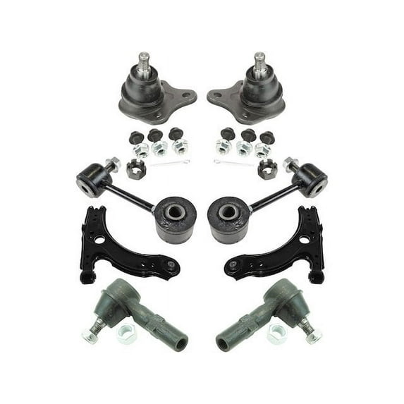 Front Control Arm Ball Joint Tie Rod and Sway Bar Link Kit 8 Piece - Compatible with 2000 - 2005 Volkswagen Jetta 2001 2002 2003 2004