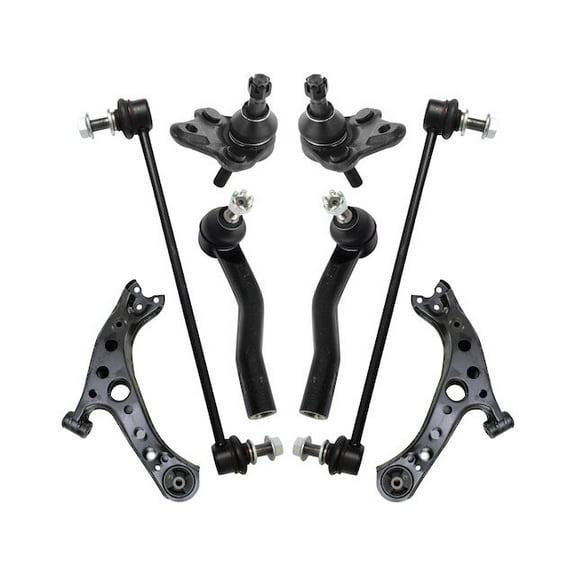 Front Control Arm Ball Joint Tie Rod and Sway Bar Link Kit 8 Piece - Compatible with 2019 - 2022 Toyota Corolla Hatchback 2020 2021