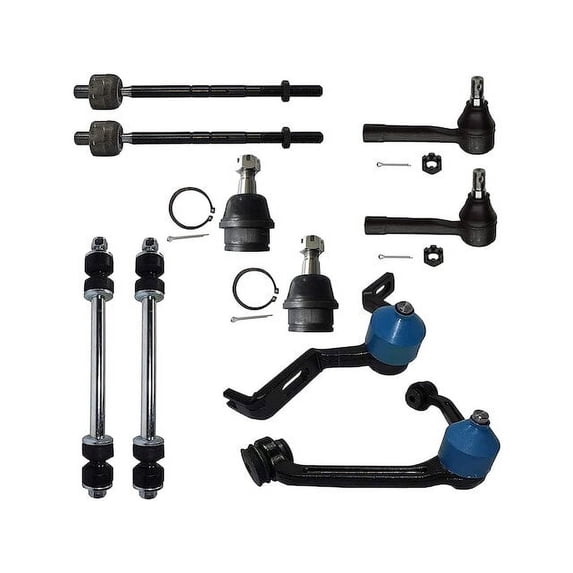 Front Control Arm Ball Joint Tie Rod and Sway Bar Link Kit - Compatible with 1999 Mazda B2500 Troy Lee