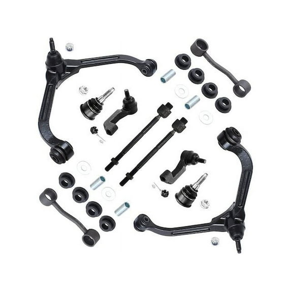 Front Control Arm Ball Joint Tie Rod and Sway Bar Link Kit - Compatible with 2002 - 2004 Jeep Liberty 2003