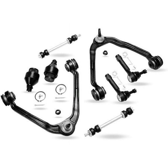 Front Control Arm Ball Joint Tie Rod and Sway Bar Link Kit - Compatible with 2002 - 2006 Cadillac Escalade EXT Base 2003 2004 2005