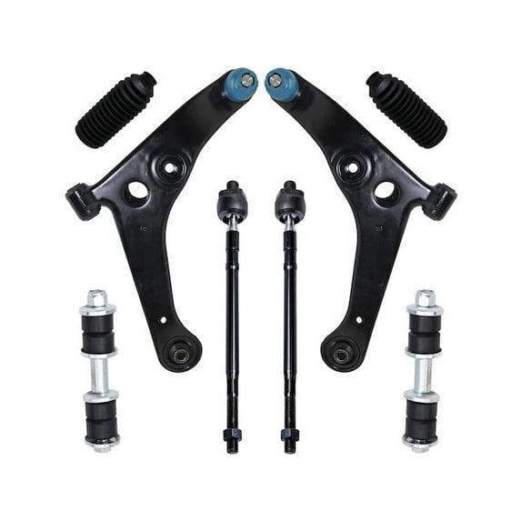 Front Control Arm Ball Joint Tie Rod and Sway Bar Link Kit - Compatible with 2003 - 2006 Mitsubishi Lancer Naturally Aspirated 2004 2005