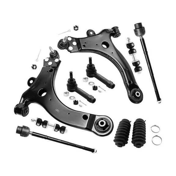 Front Control Arm Ball Joint Tie Rod and Sway Bar Link Kit - Compatible with 2004 - 2013 Chevy Impala 2005 2006 2007 2008 2009 2010 2011 2012
