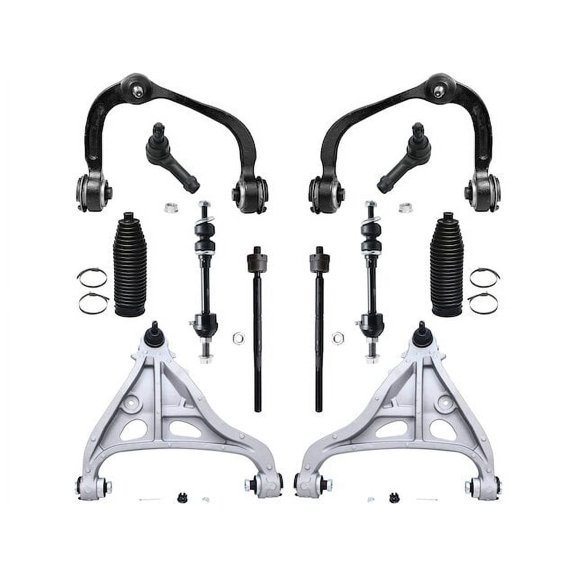 Front Control Arm Ball Joint Tie Rod and Sway Bar Link Kit - Compatible with 2006 - 2008 Lincoln Mark LT 2007