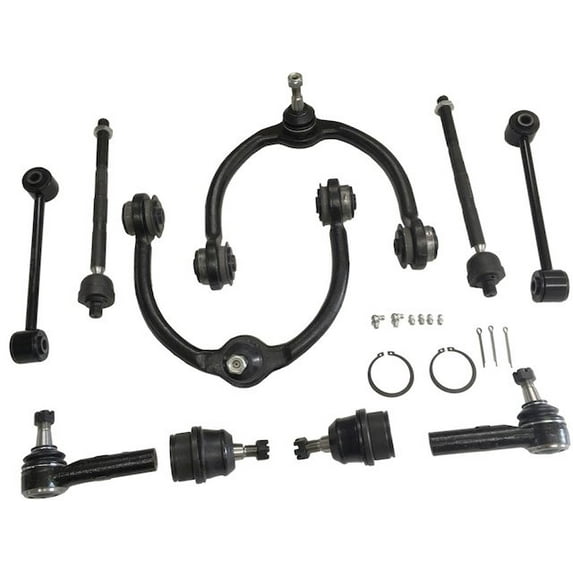 Front Control Arm Ball Joint Tie Rod and Sway Bar Link Kit - Compatible with 2006 - 2010 Jeep Commander - Replacement