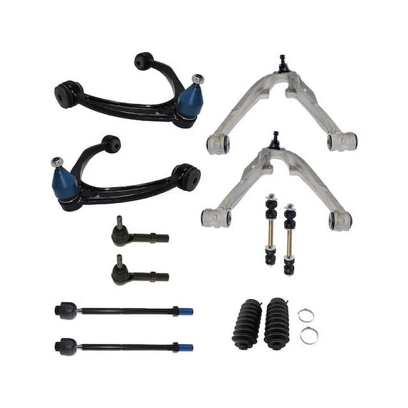 Front Control Arm Ball Joint Tie Rod and Sway Bar Link Kit - Compatible with 2007 - 2011 Cadillac Escalade 6.2L V8 2008 2009 2010