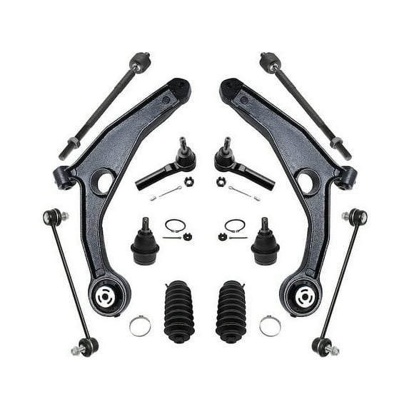 Front Control Arm Ball Joint Tie Rod and Sway Bar Link Kit - Compatible with 2008 - 2014 Dodge Avenger 2009 2010 2011 2012 2013