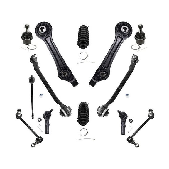 Front Control Arm Ball Joint Tie Rod and Sway Bar Link Kit - Compatible with 2011 - 2017 Dodge Challenger 2012 2013 2014 2015 2016
