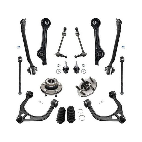Front Control Arm Ball Joint Tie Rod and Sway Bar Link Kit - Compatible with 2011 Dodge Challenger