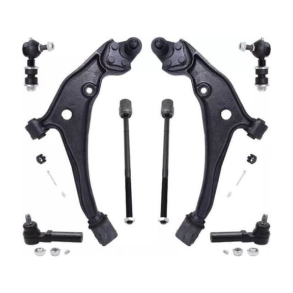 Front Control Arm Sway Bar Link Tie Rod Kit - Compatible with 1999 - 2002 Nissan Quest 2000 2001