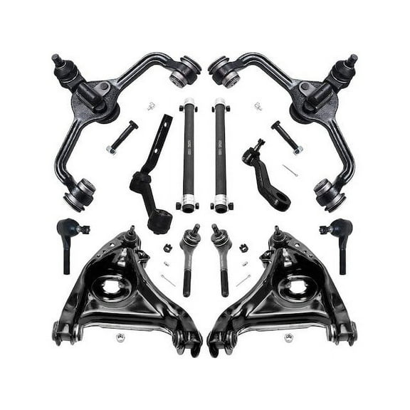 Front Control Arm Tie Rod Pitman Idler Arm Kit - Compatible with 1995 - 2002 Ford Crown Victoria 1996 1997 1998 1999 2000 2001