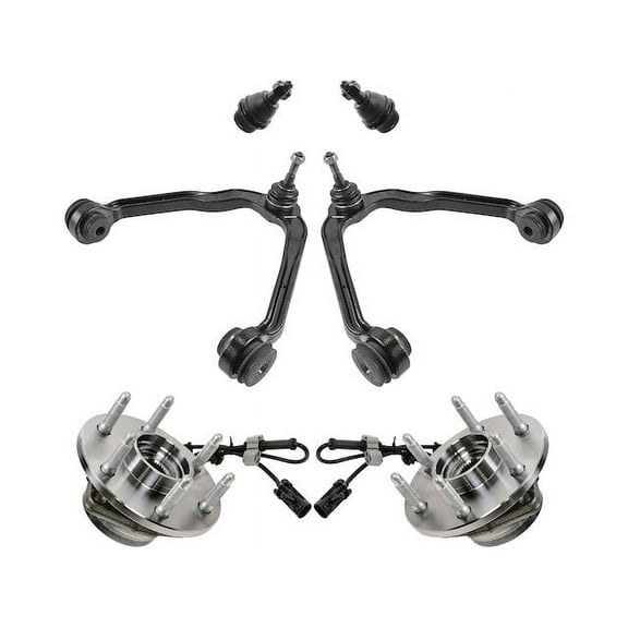 Front Control Arm Wheel Hub Ball Joint Kit 6 Piece - Compatible with 2002 - 2006 Chevy Avalanche 1500 4WD 2003 2004 2005