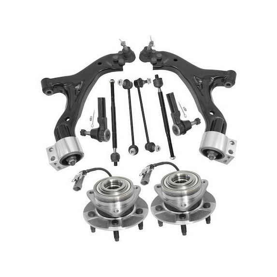 Front Control Arm Wheel Hub Tie Rod End Kit - Compatible with 2005 - 2006 Chevy Equinox