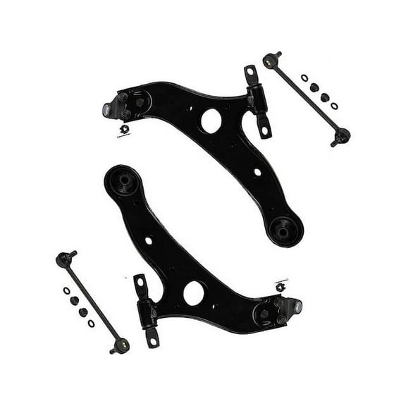 Front Control Arm and Sway Bar End Link Kit - Compatible with 2004 - 2010 Toyota Sienna 2005 2006 2007 2008 2009