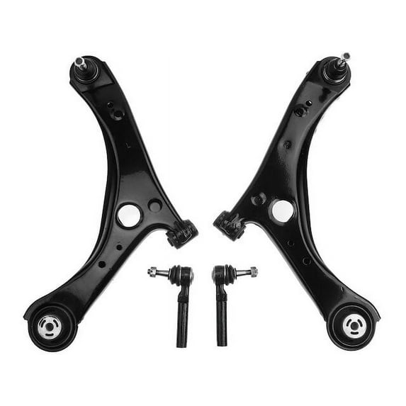 Front Control Arm and Tie Rod End Kit 4 - Compatible with 2008 - 2019 Dodge Grand Caravan - Autopart Premium