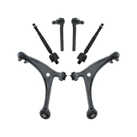 Front Control Arm and Tie Rod End Kit 6 Piece - Compatible with 2005 - 2006 Honda Odyssey