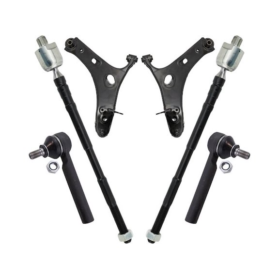 Front Control Arm and Tie Rod End Kit 6 Piece - Compatible with 2014 - 2018 Subaru Forester 2015 2016 2017