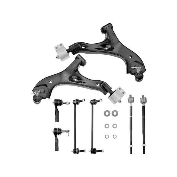 Front Control Arm and Tie Rod End Kit 8 - Compatible with 2005 - 2007 Chevy Equinox 3.4L V6 2006