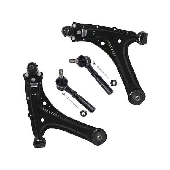Front Control Arm and Tie Rod End Kit - Compatible with 1995 - 2005 Pontiac Sunfire 1996 1997 1998 1999 2000 2001 2002 2003 2004