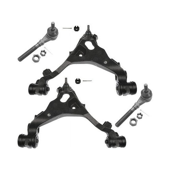Front Control Arm and Tie Rod End Kit - Compatible with 1997 - 1999 Ford F-250 1998