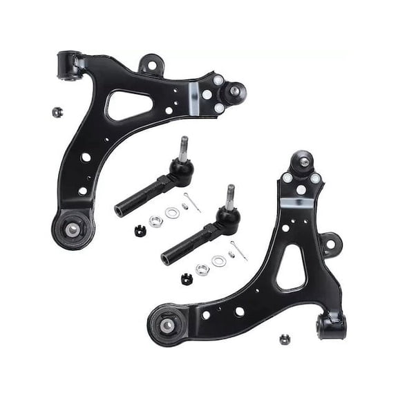 Front Control Arm and Tie Rod End Kit - Compatible with 2005 - 2006 Pontiac Montana SV6 FWD