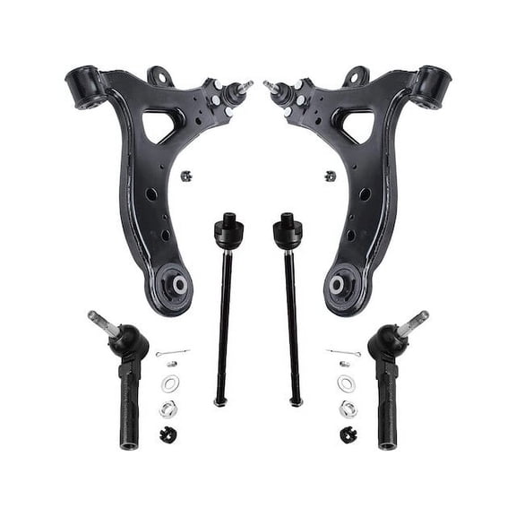 Front Control Arm and Tie Rod End Kit - Compatible with 2005 - 2006 Pontiac Montana SV6 FWD