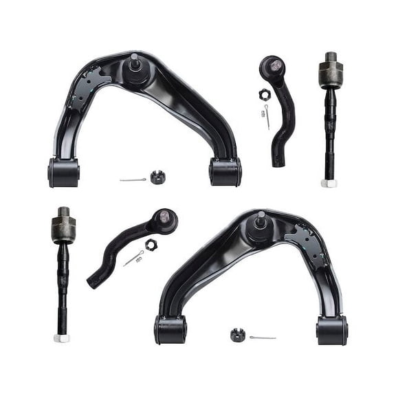 Front Control Arm and Tie Rod End Kit - Compatible with 2005 - 2019 Nissan Frontier 2006 2007 2008 2009 2010 2011 2012 2013 2014 2015 2016 2017 2018