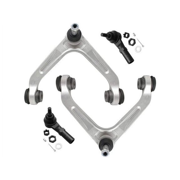 Front Control Arm and Tie Rod End Kit - Compatible with 2006 Dodge Ram 1500 Extended Crew Cab Pickup