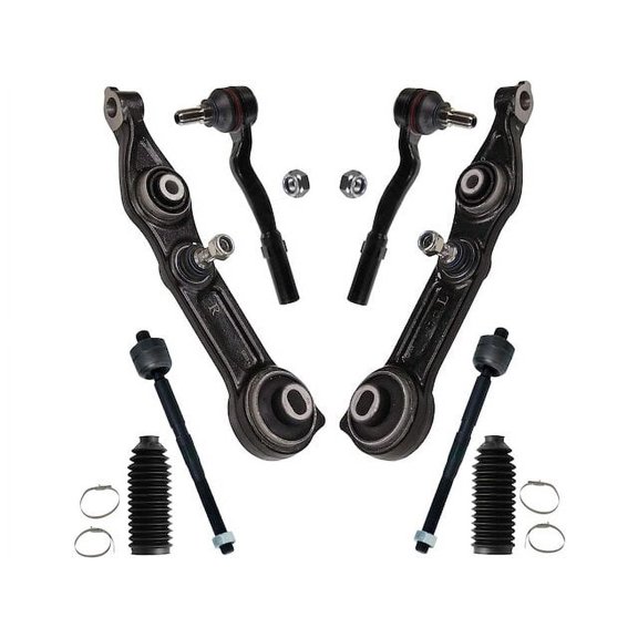 Front Control Arm and Tie Rod End Kit - Compatible with 2007 - 2009 Mercedes-Benz E550 Base 2008