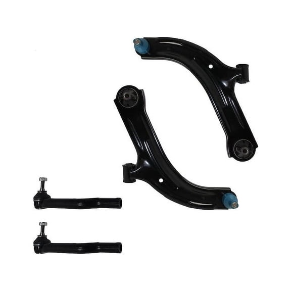 Front Control Arm and Tie Rod End Kit - Compatible with 2007 - 2012 Nissan Versa Hatchback 2008 2009 2010 2011