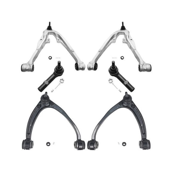 Front Control Arm and Tie Rod End Kit - Compatible with 2007 - 2013 Chevy Avalanche 2008 2009 2010 2011 2012