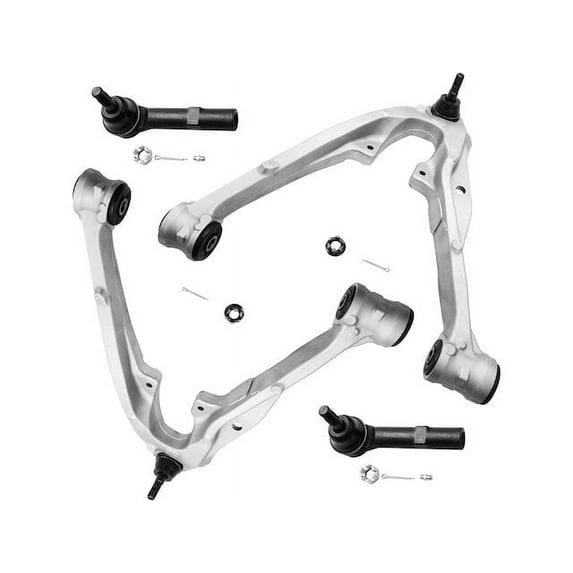 Front Control Arm and Tie Rod End Kit - Compatible with 2007 - 2013 GMC Sierra 1500 2008 2009 2010 2011 2012