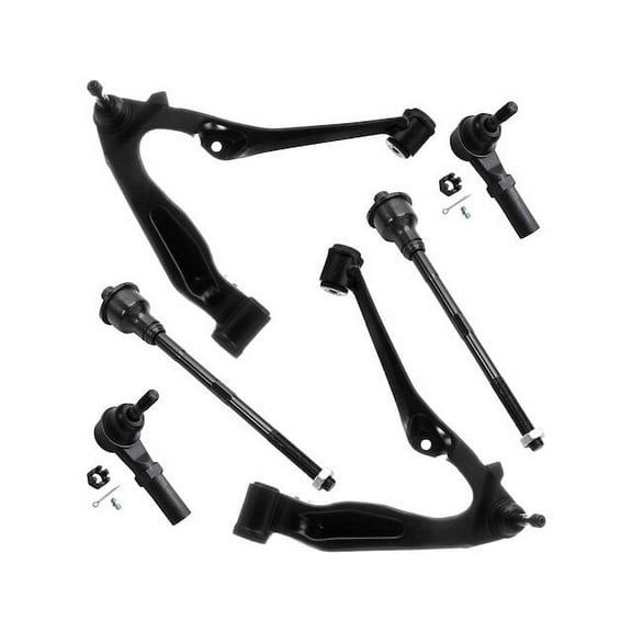 Front Control Arm and Tie Rod End Kit - Compatible with 2007 Chevy Silverado 1500 HD Classic LT