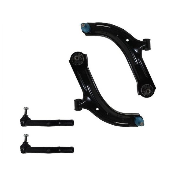 Front Control Arm and Tie Rod End Kit - Compatible with 2009 - 2014 Nissan Cube 2010 2011 2012 2013
