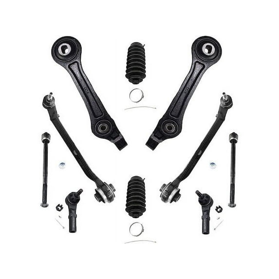 Front Control Arm and Tie Rod End Kit - Compatible with 2011 - 2014 Dodge Charger 2012 2013