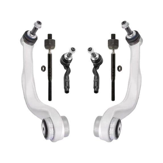 Front Control Arm and Tie Rod End Kit - Compatible with 2011 - 2017 BMW 550i GT xDrive Base 2012 2013 2014 2015 2016