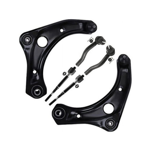 Front Control Arm and Tie Rod End Kit - Compatible with 2012 - 2019 Nissan Versa 2013 2014 2015 2016 2017 2018