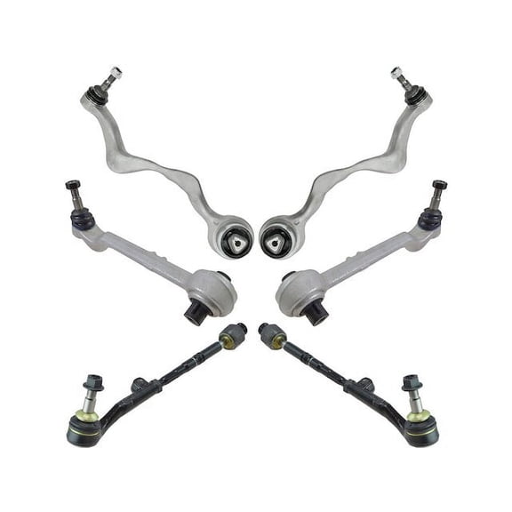 Front Control Arm and Tie Rod Kit 6 Piece - Compatible with 2006 BMW 330i RWD Sedan