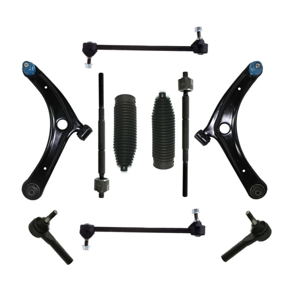 Front Control Arms with Ball Joints Left & Right Side Bellow Boots Tie Rod End & Sway Bars Suspension 10 Pieces Kit Fits select: 2007-2016 JEEP PATRIOT, 2007-2016 JEEP COMPASS