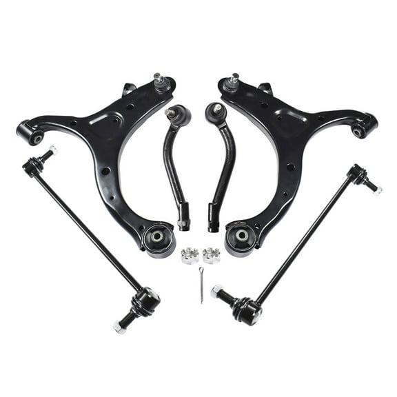 Front Control Arms with Ball Joint Tie Rods Kit Fit for Hyundai Santa Fe Kia Sorento 2010-2013