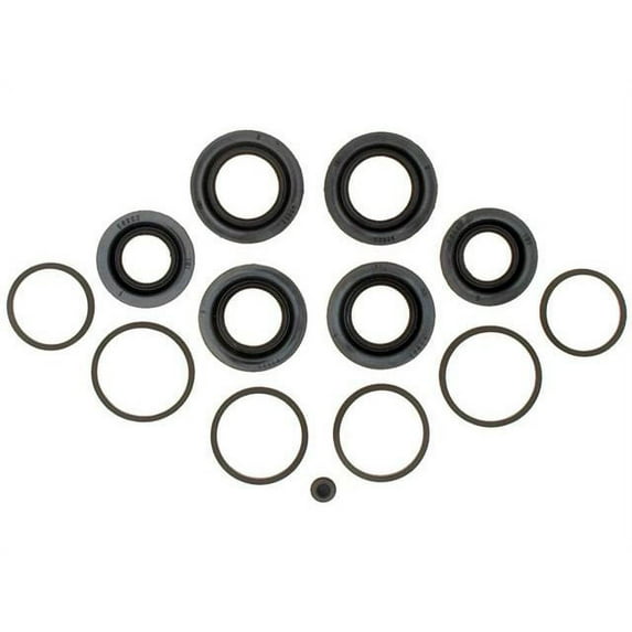 Front Disc Brake Caliper Seal Kit - Compatible with 2009 - 2017 Nissan GT-R 2010 2011 2012 2013 2014 2015 2016