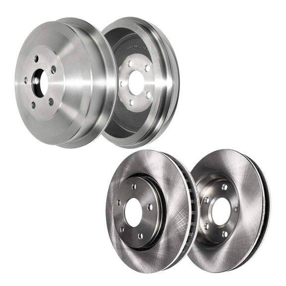 Front Disc Brake Kit Rotors & Rear Brake Kit Drums Replacement for 2004 2005 2006 2007 2008 2009 PT Cruiser Exc. Turbo Models - Detroit Axle