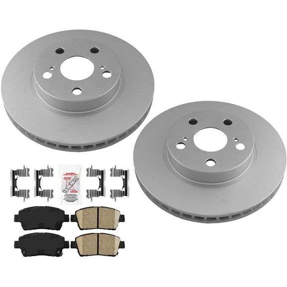 Front Disc Brake Rotors Disc Brake Pads Hardware For Toyota Prius 2004-2009